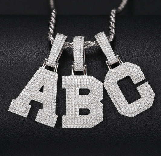 Bold Look Letter Pendant (Passes The Diamond Tester)