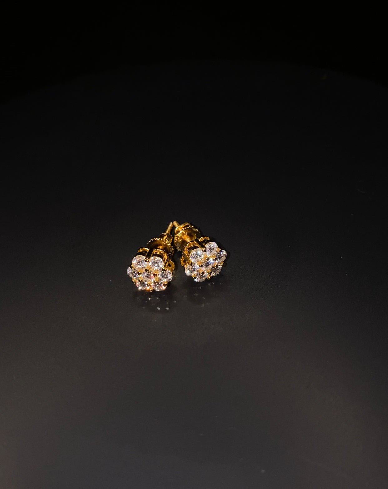 CLUSTER MOISSANITE DIAMOND EARRINGS (Passes Diamond Tester)