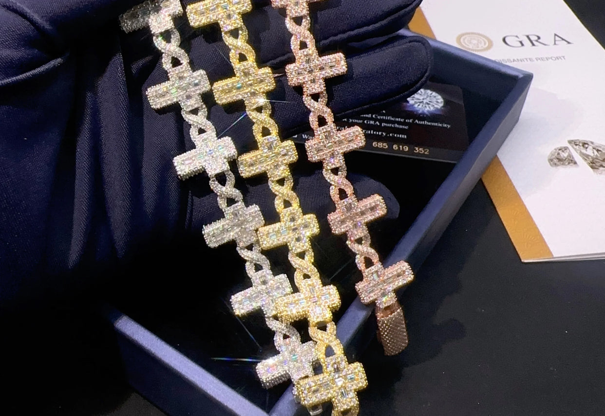 INFINITY CROSS BRACELET (Passes the Diamond Tester)