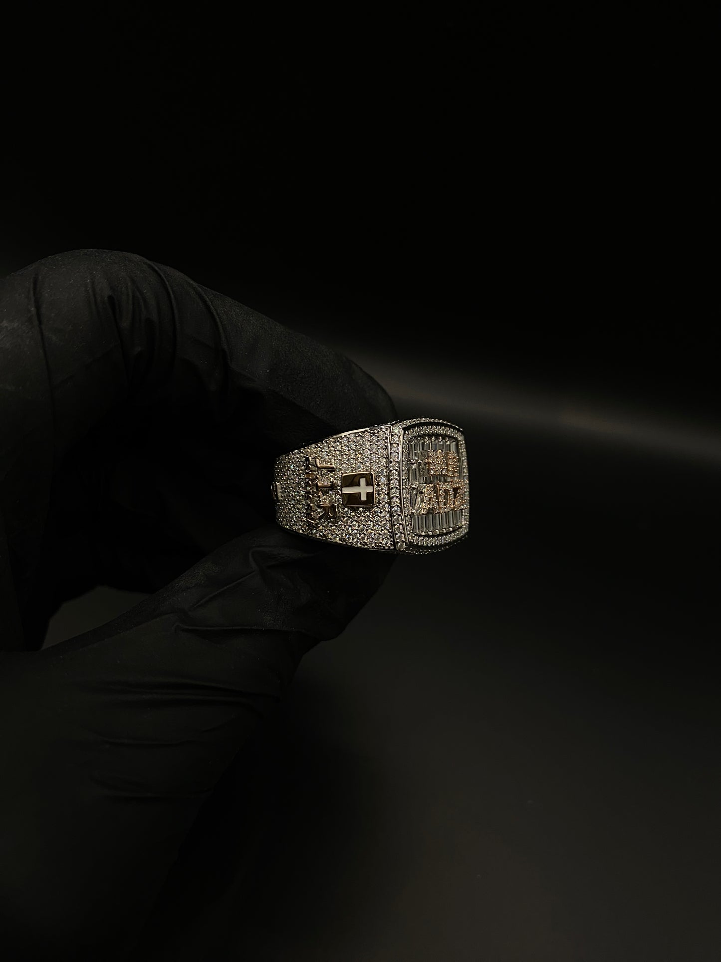 Customisable Chandelier Championship Ring (Passes the Diamond Tester)