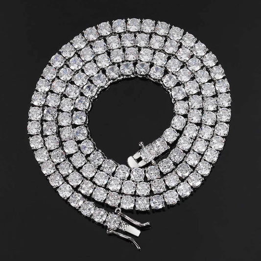 ICED MOISSANITE TENNIS NECKLACE (Passes Diamond tester)