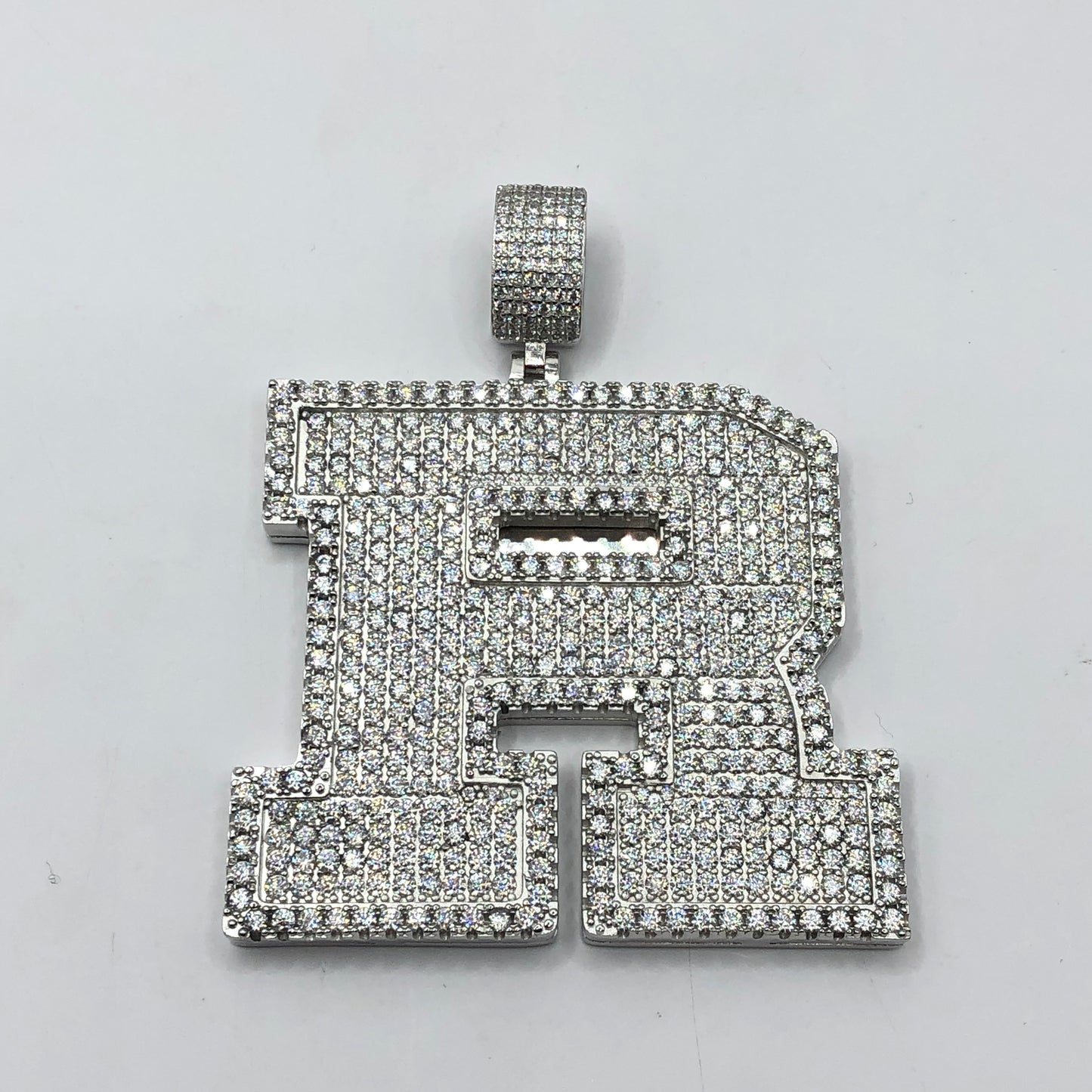 Iced Out Bold Letter/ Number Pendant (Passes the Diamond Tester)