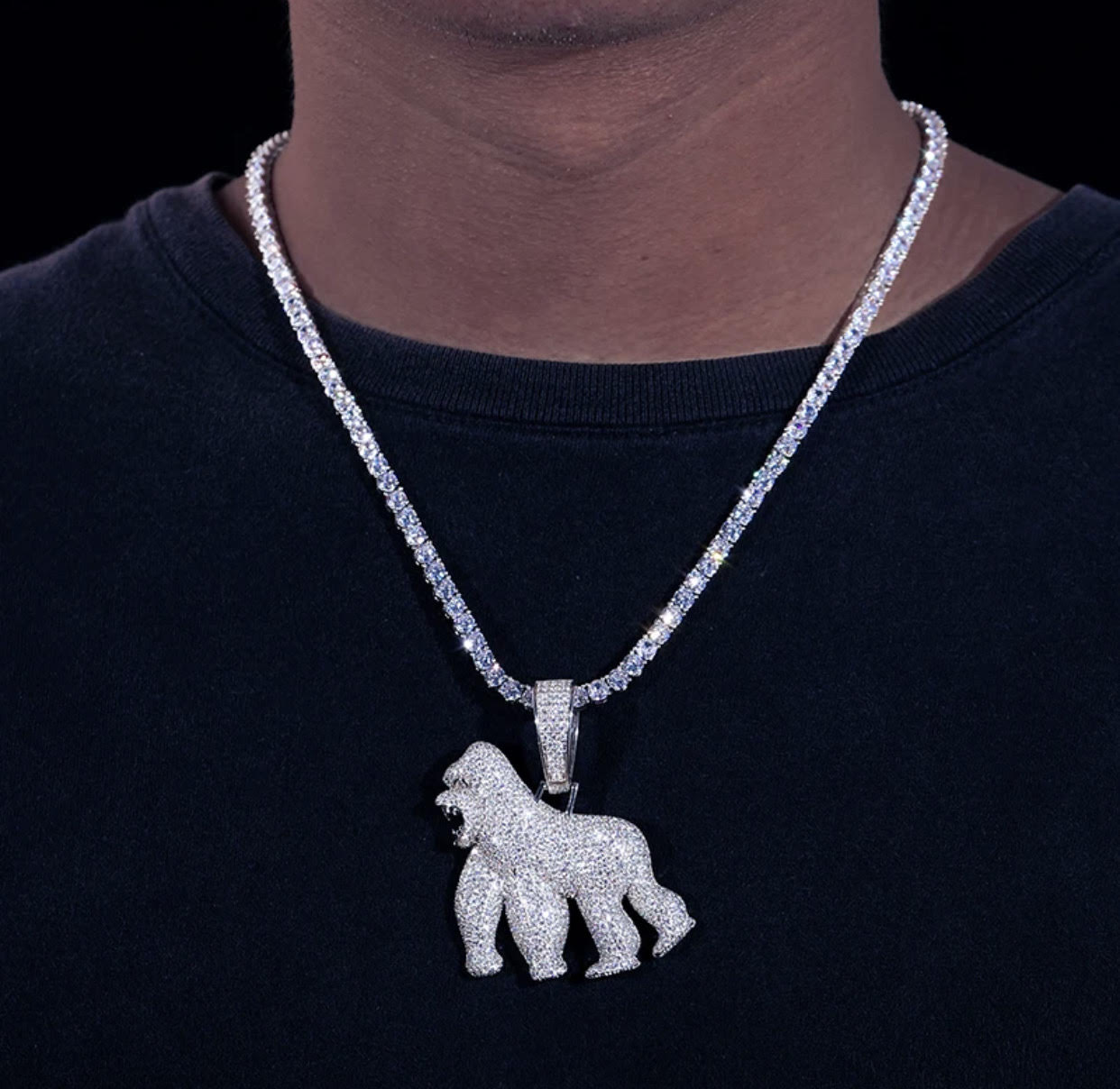 Gorilla Pendant (Passes the Diamond tester)